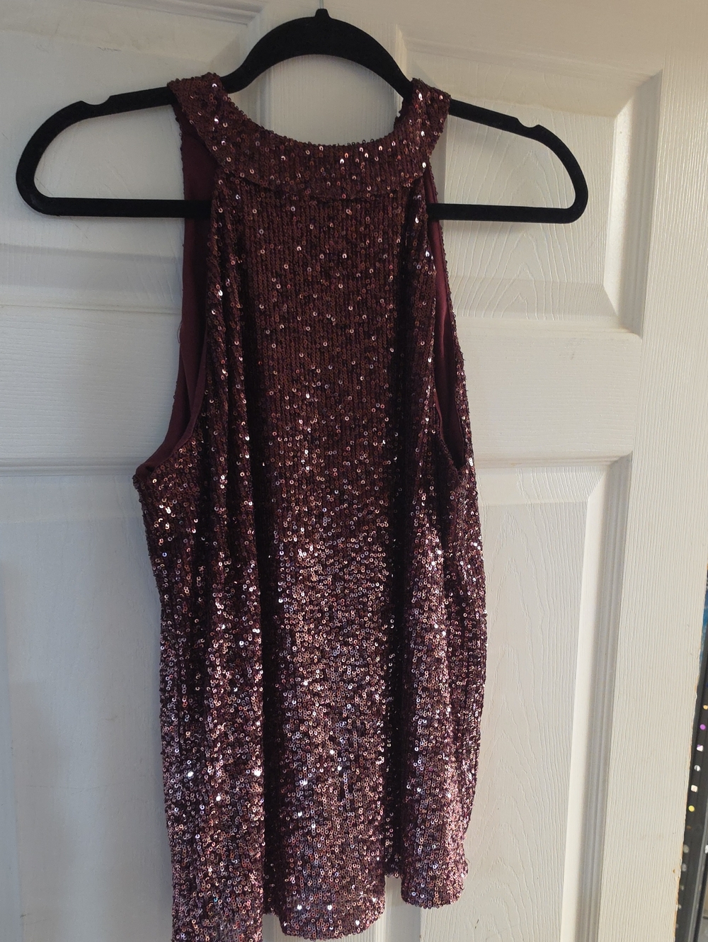 Cable & Gauge Mauve Sequin Halter Camisole